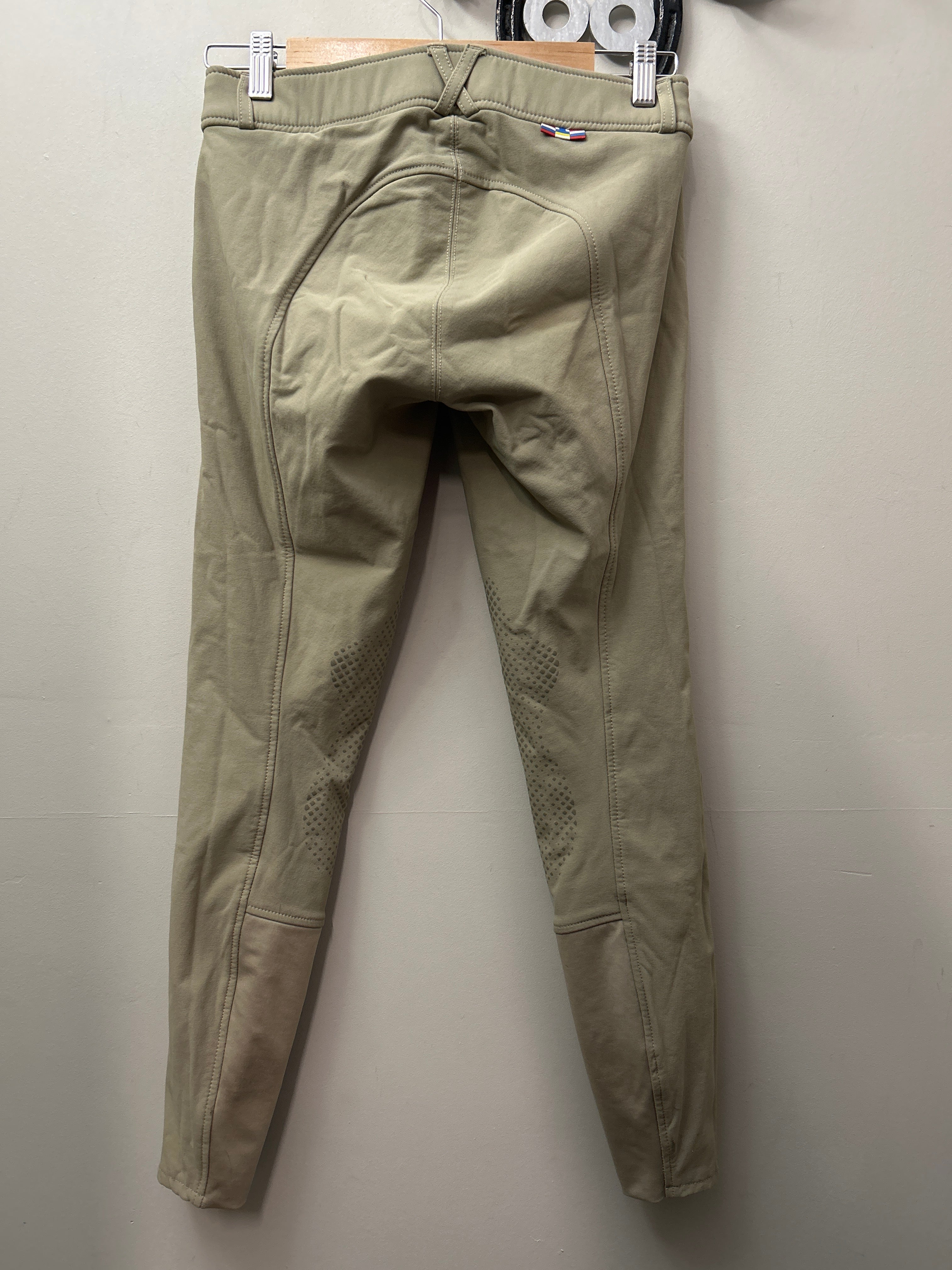 Horze Tan Knee Patch Breeches 26-Breeches-Consignment-Evolution Equestrian Co.