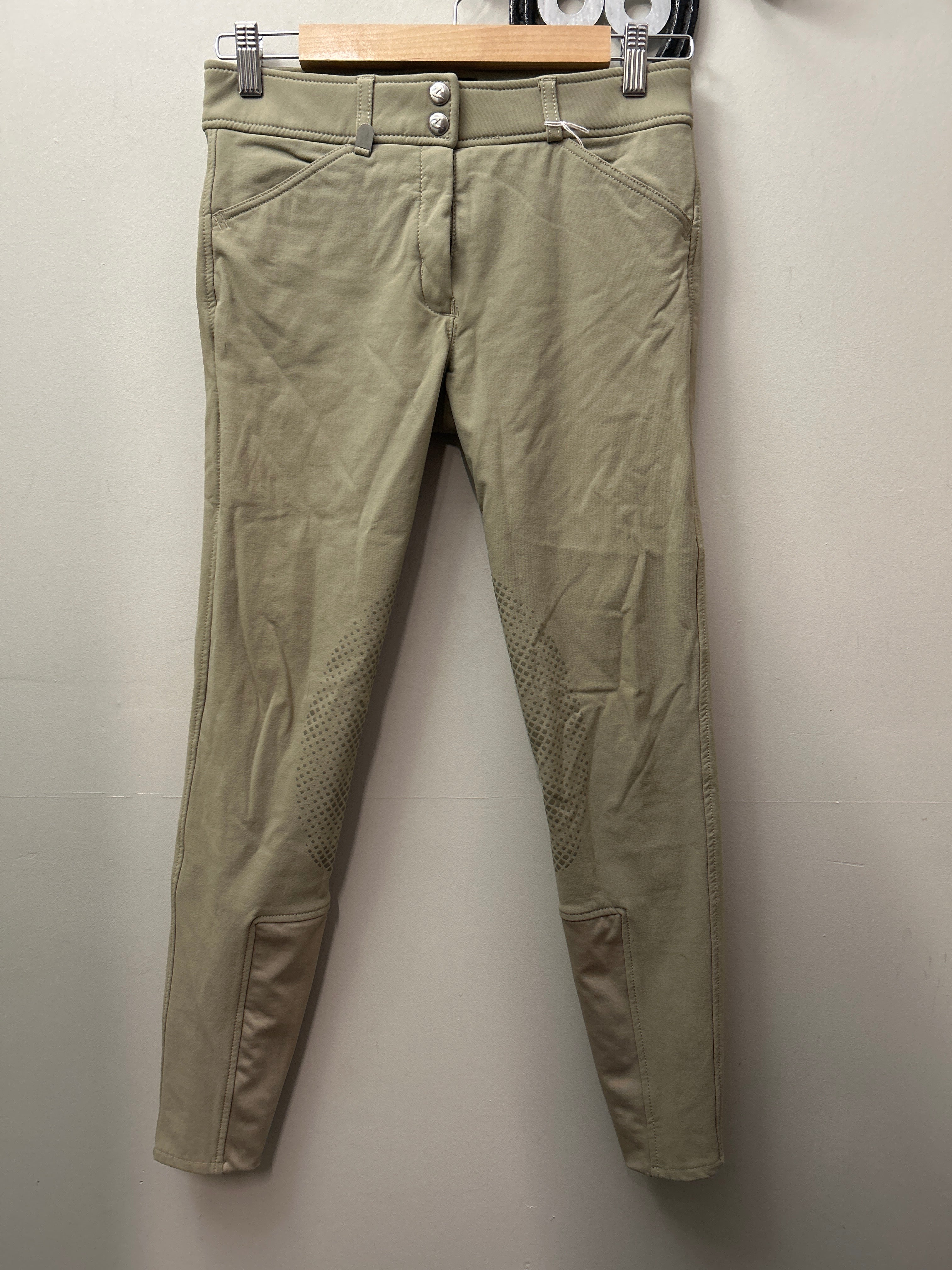 Horze Tan Knee Patch Breeches 26-Breeches-Consignment-Evolution Equestrian Co.