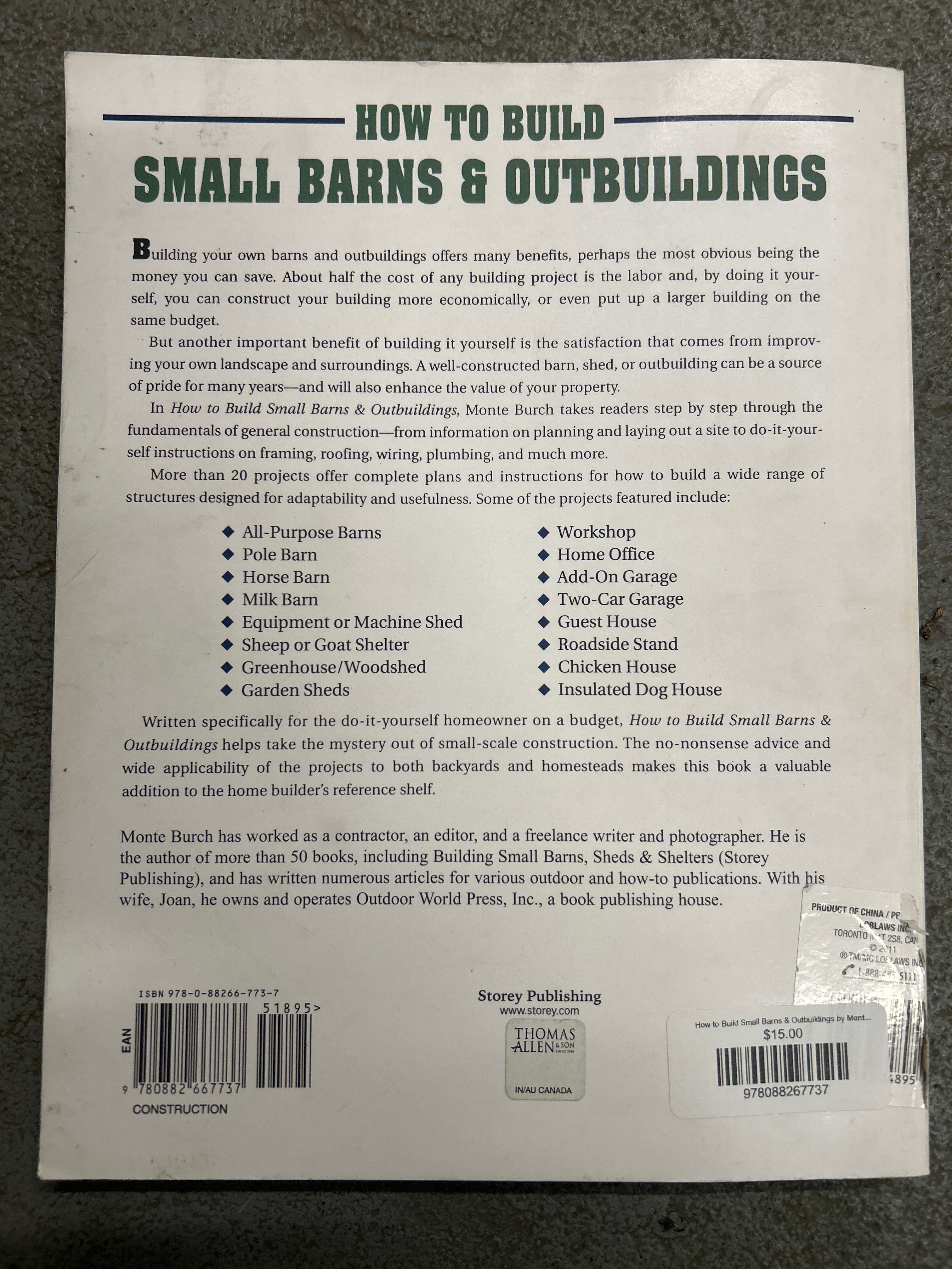 How to Build Small Barns & Outbuildings by Monte Burch-Book-Evolution Equestrian Co.-Evolution Equestrian Co.