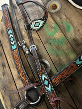 Load image into Gallery viewer, Weaver Turquoise Cross Tack Set
