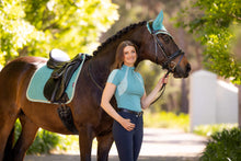 Load image into Gallery viewer, LeMieux Suede Dressage Saddle Pad Lagoon
