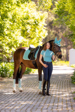 Load image into Gallery viewer, LeMieux Suede Dressage Saddle Pad Lagoon
