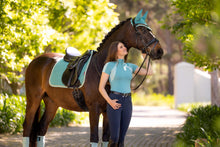 Load image into Gallery viewer, LeMieux Suede Dressage Saddle Pad Lagoon
