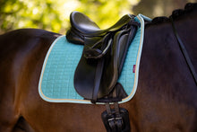 Load image into Gallery viewer, LeMieux Suede Dressage Saddle Pad Lagoon
