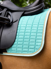 Load image into Gallery viewer, LeMieux Suede Dressage Saddle Pad Lagoon
