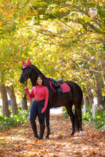 Load image into Gallery viewer, LeMieux Suede Close Contact Saddle Pad Cranberry
