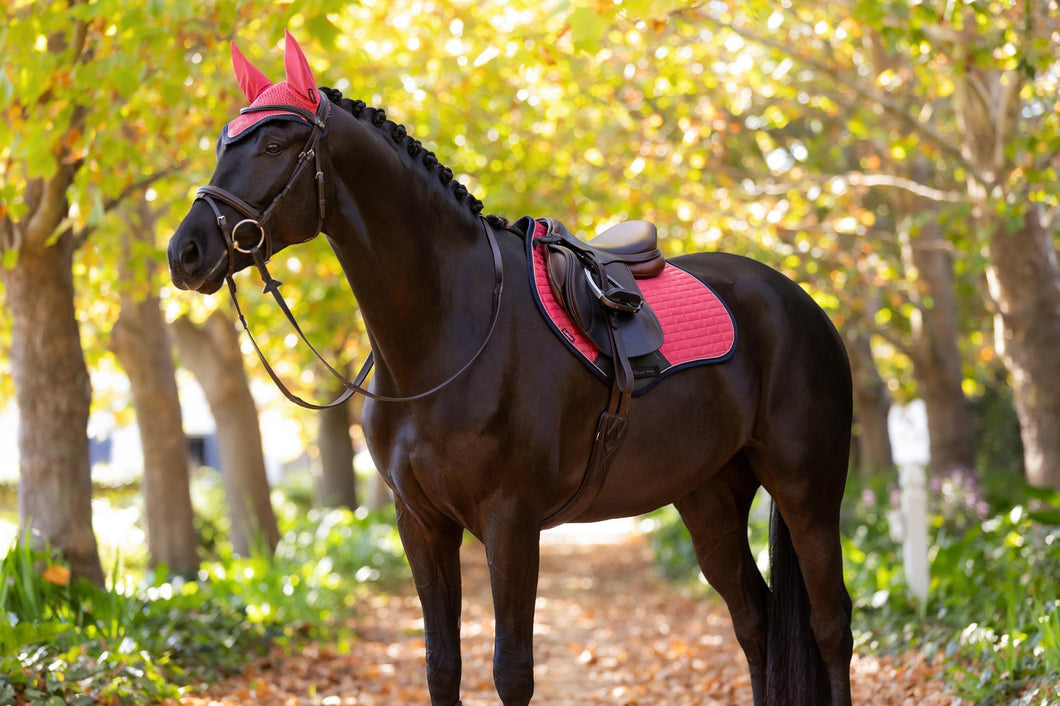 LeMieux Suede Close Contact Saddle Pad Cranberry