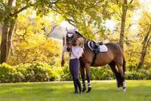 Load image into Gallery viewer, LeMieux Suede Close Contact Saddle Pad Lilac
