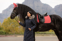 Load image into Gallery viewer, LeMieux Suede Dressage Saddle Pad Cranberry
