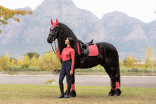 Load image into Gallery viewer, LeMieux Suede Dressage Saddle Pad Cranberry
