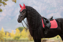 Load image into Gallery viewer, LeMieux Suede Dressage Saddle Pad Cranberry
