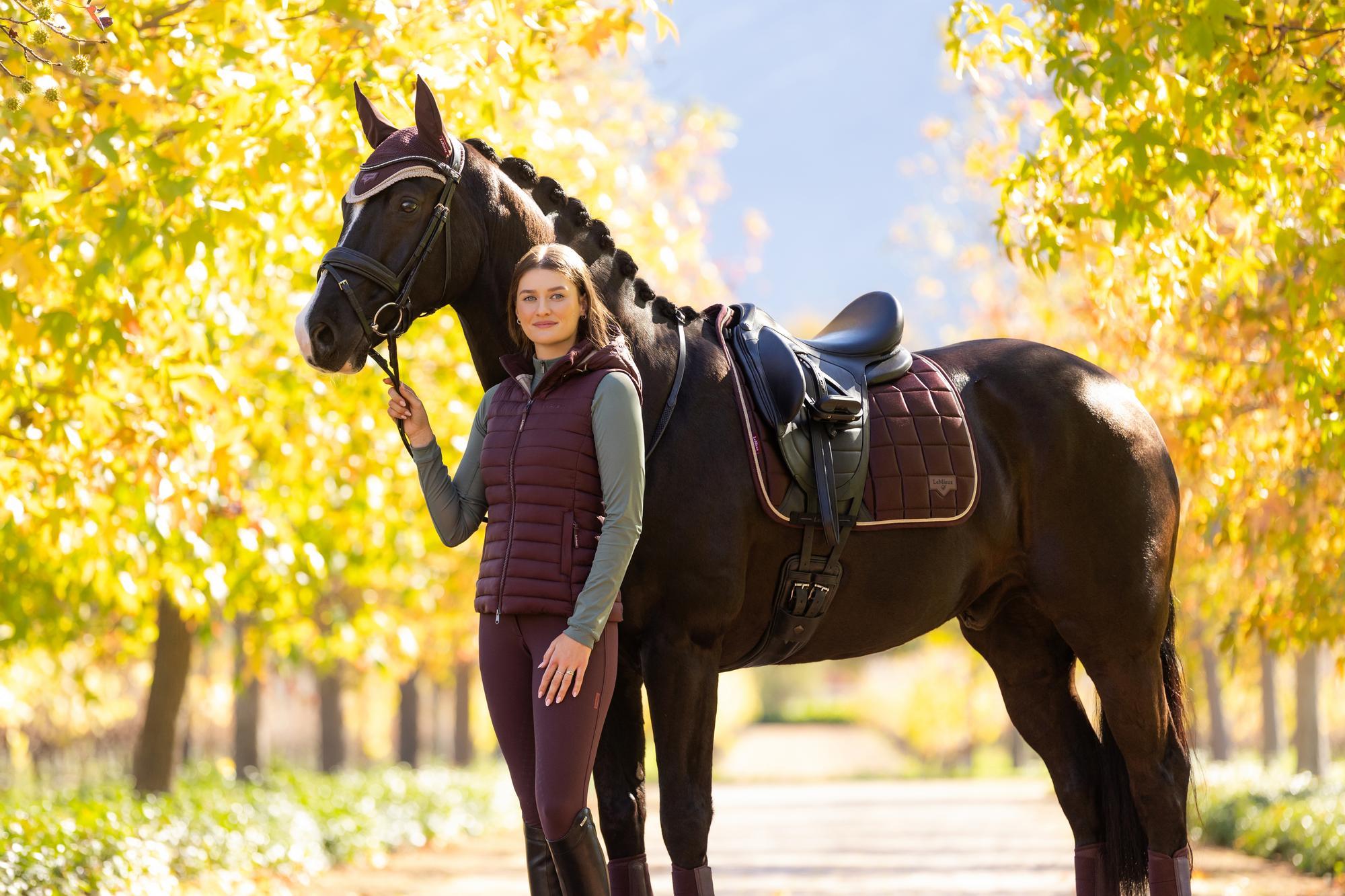 LeMieux Loire Classic Dressage Saddle Pad Damson-English Saddle Pad-LeMieux-Small/Medium-Evolution Equestrian Co.