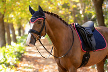 Load image into Gallery viewer, LeMieux Classic Fly Bonnet Navy Cranberry
