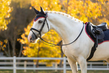 Load image into Gallery viewer, LeMieux Classic Fly Bonnet Navy Cranberry
