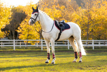 Load image into Gallery viewer, LeMieux Suede Close Contact Saddle Pad Navy Cranberry
