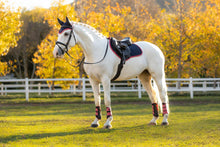 Load image into Gallery viewer, LeMieux Suede Close Contact Saddle Pad Navy Cranberry
