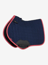 Load image into Gallery viewer, LeMieux Suede Close Contact Saddle Pad Navy Cranberry
