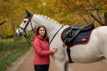 Load image into Gallery viewer, LeMieux Loire Close Contact Saddle Pad Navy Cranberry
