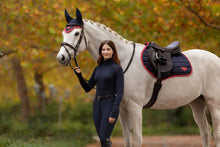 Load image into Gallery viewer, LeMieux Loire Close Contact Saddle Pad Navy Cranberry

