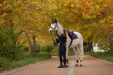 Load image into Gallery viewer, LeMieux Loire Close Contact Saddle Pad Navy Cranberry
