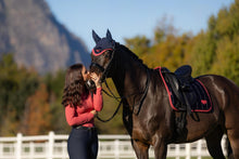 Load image into Gallery viewer, LeMieux Loire Dressage Saddle Pad Navy Cranberry
