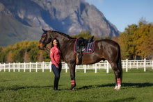 Load image into Gallery viewer, LeMieux Loire Dressage Saddle Pad Navy Cranberry
