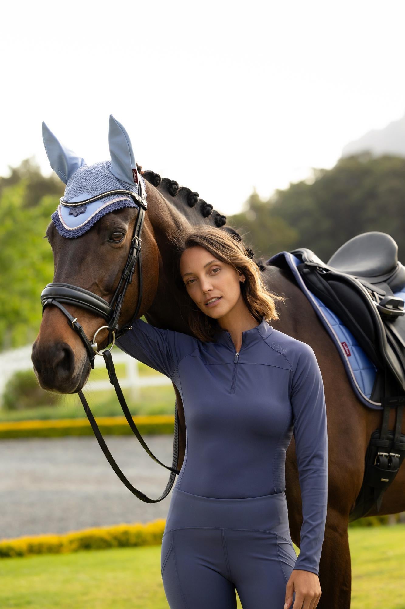 LeMieux Airflow Long Sleeve Base Layer Shadow
