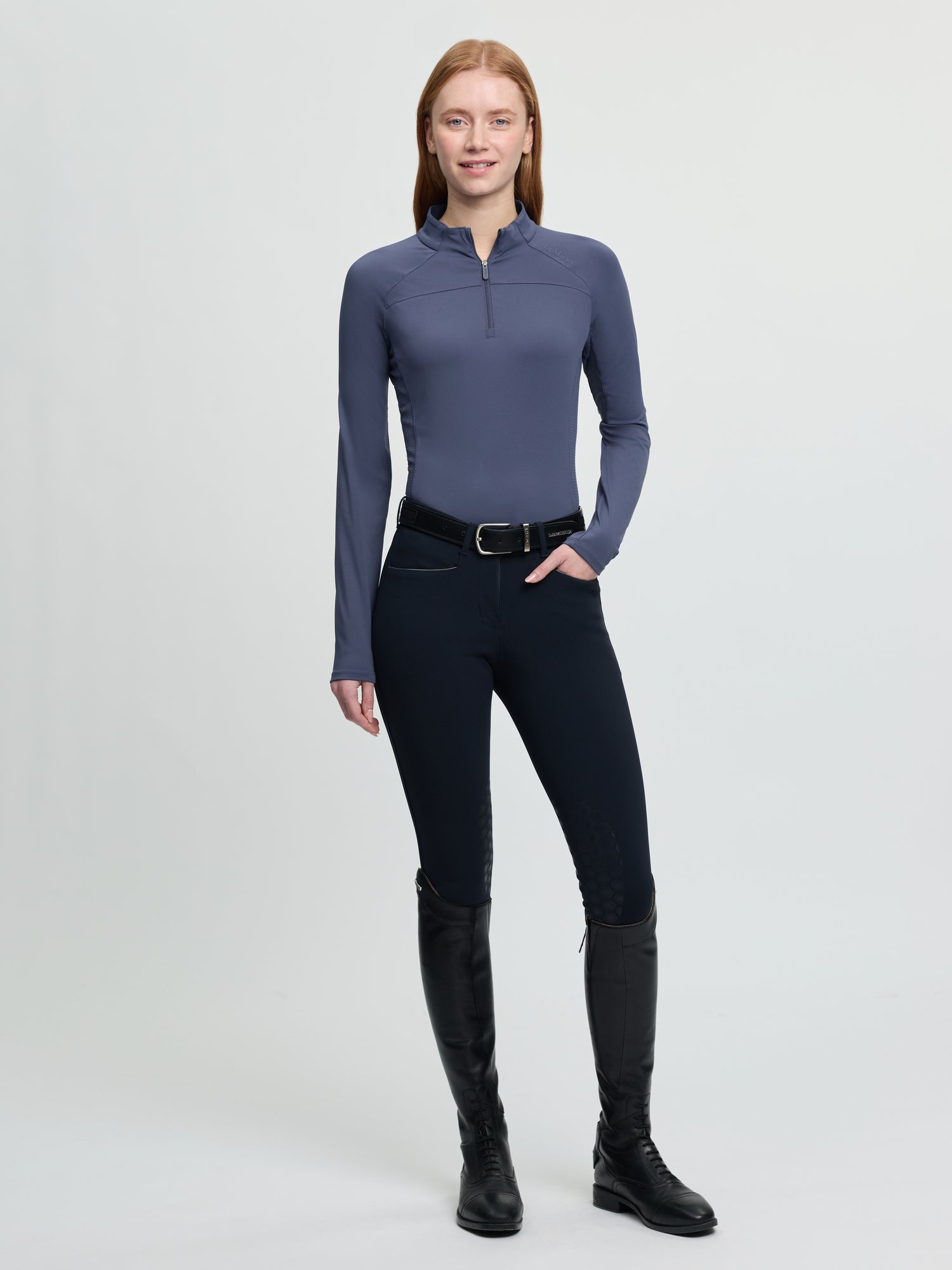 LeMieux Airflow Long Sleeve Base Layer Shadow