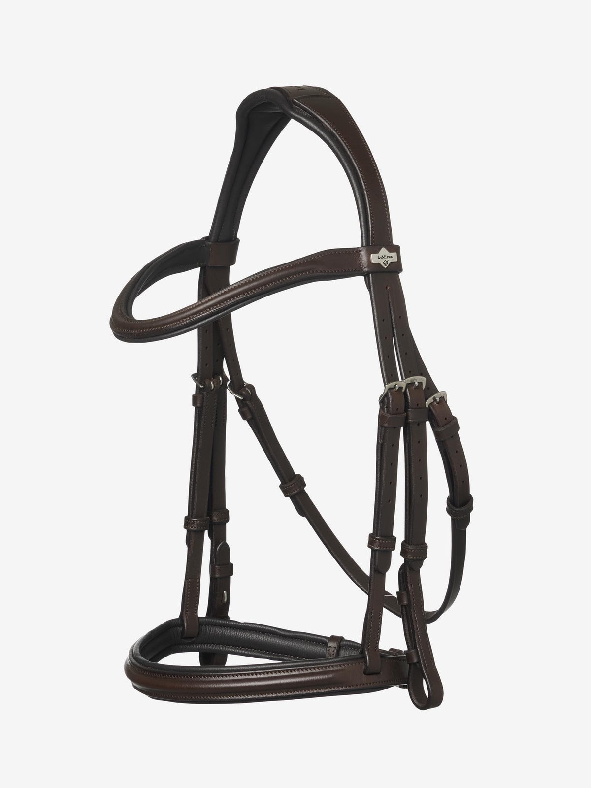 LeMieux Arika Cavesson Bridle Brown-Bridle-LeMieux-Pony-Evolution Equestrian Co.