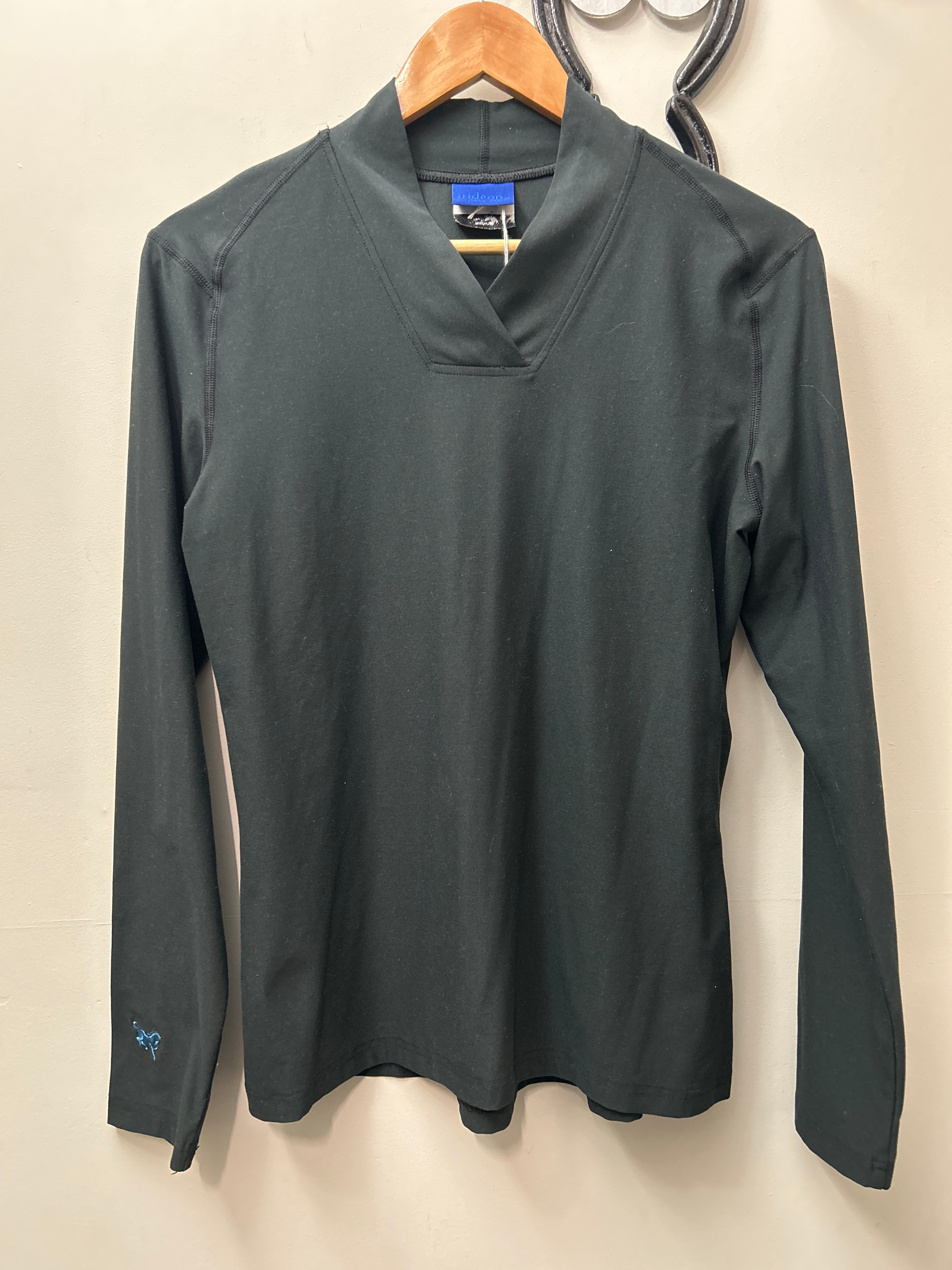 Irideon Black Long Sleeve Shirt Medium-Riding Shirts-Consignment-Evolution Equestrian Co.