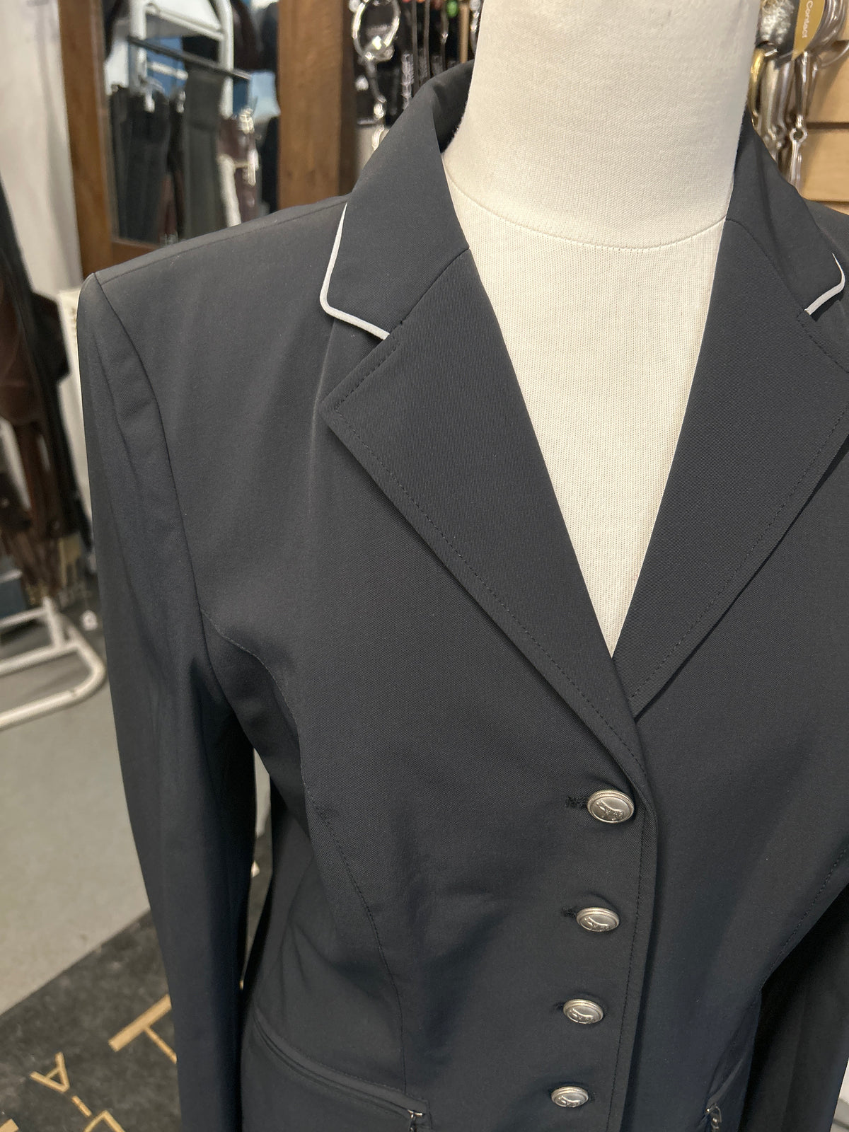 Iris Bayer Grey Show Jacket 42-Breeches-Consignment-Evolution Equestrian Co.
