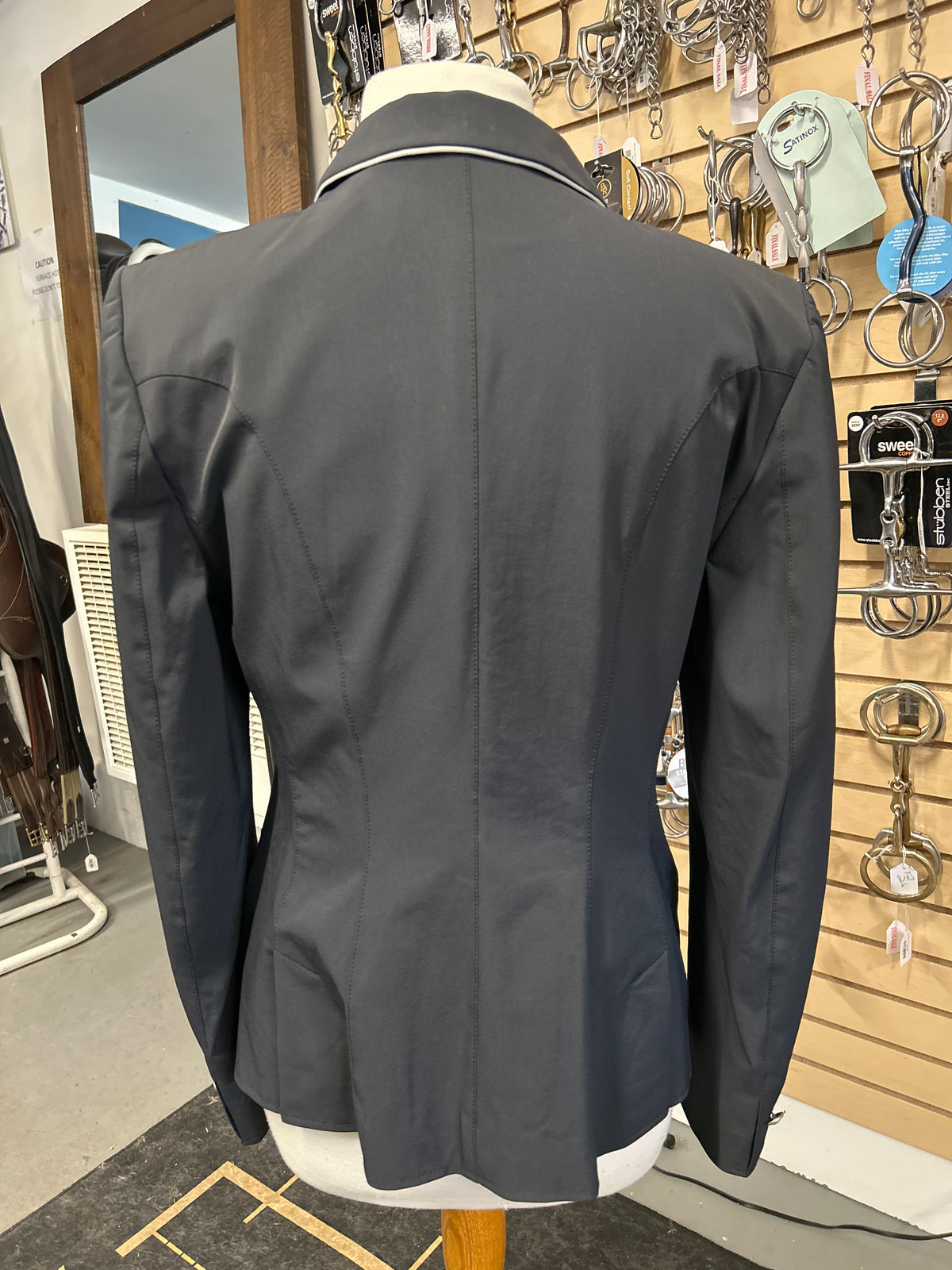 Iris Bayer Grey Show Jacket 42-Breeches-Consignment-Evolution Equestrian Co.