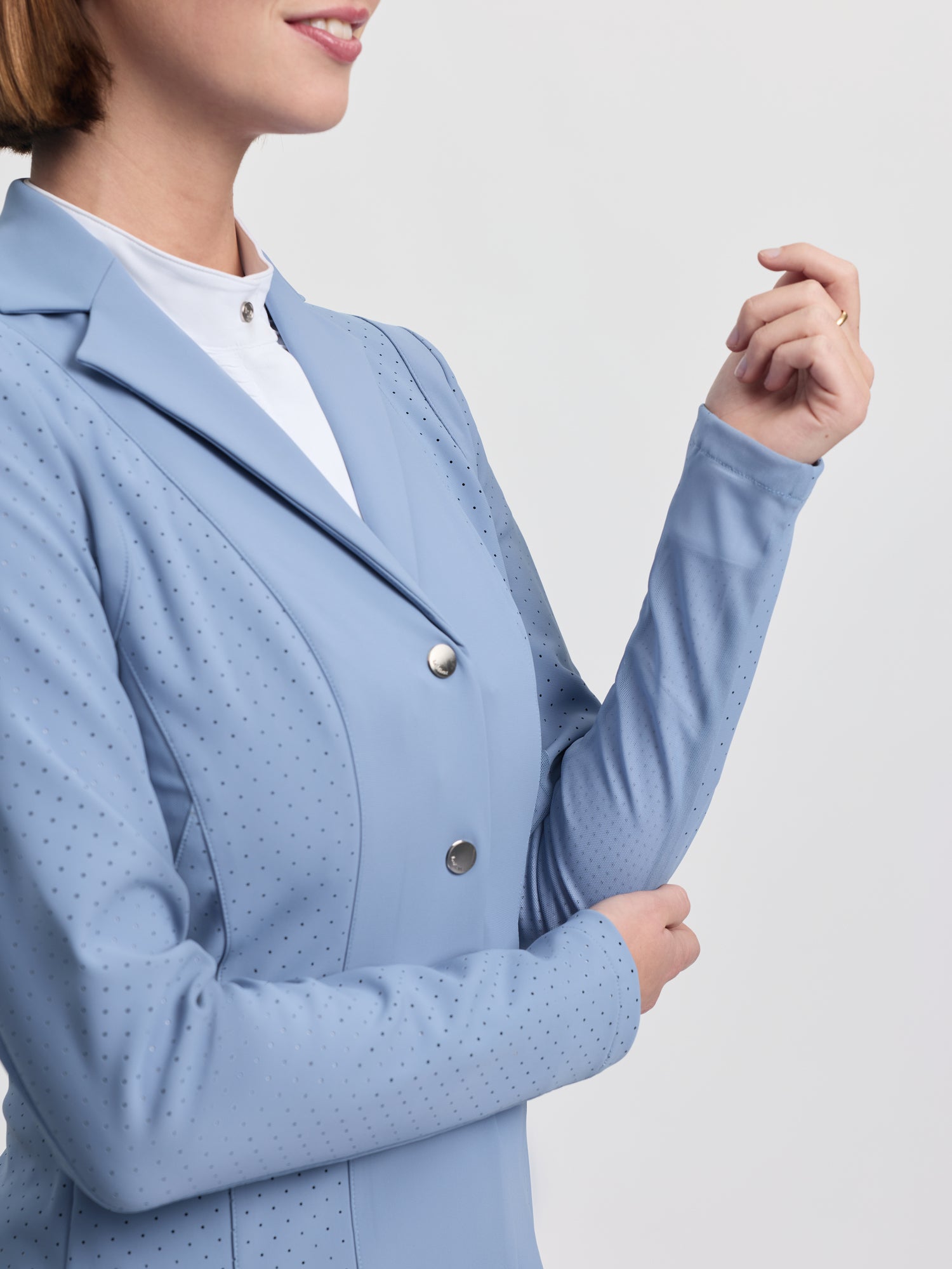 Jessica Mesh Show Jacket Powder Blue-Show Jacket-LeMieux-US 12 / UK 16-Evolution Equestrian Co.
