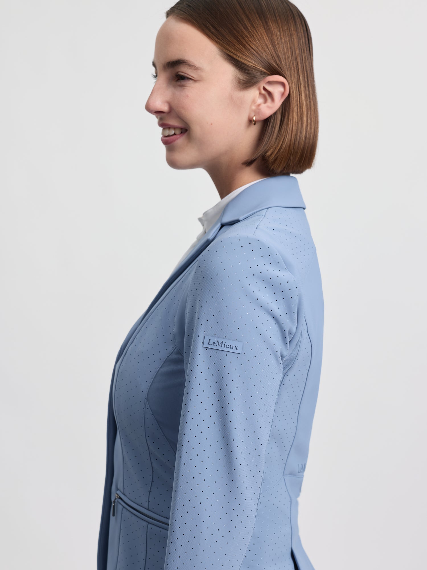 Jessica Mesh Show Jacket Powder Blue-Show Jacket-LeMieux-US 12 / UK 16-Evolution Equestrian Co.