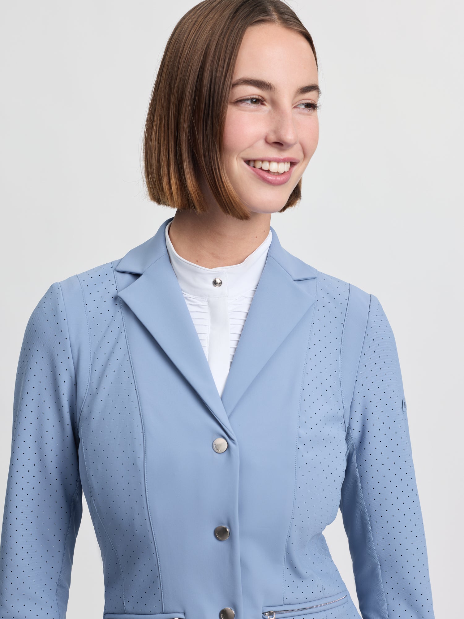 Jessica Mesh Show Jacket Powder Blue-Show Jacket-LeMieux-US 12 / UK 16-Evolution Equestrian Co.