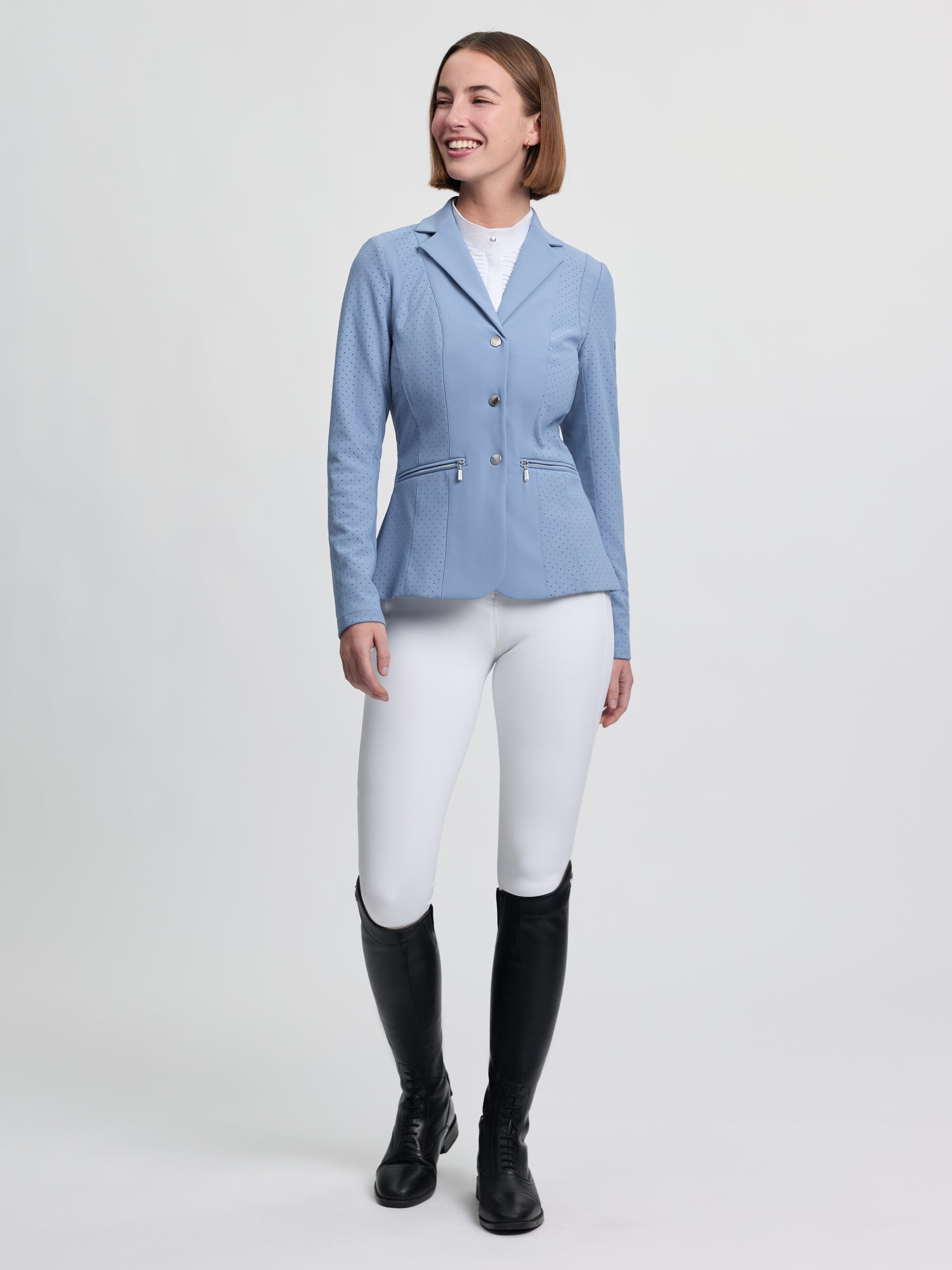 Jessica Mesh Show Jacket Powder Blue-Show Jacket-LeMieux-US 12 / UK 16-Evolution Equestrian Co.