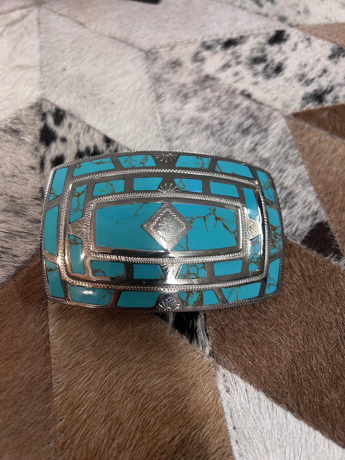 Johnson & Held Turquoise Belt Buckle-Belt Buckle-Consignment-Evolution Equestrian Co.