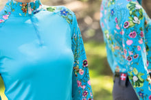 Load image into Gallery viewer, Kastel Denmark Raglan Turquoise Botanical Sun Shirt
