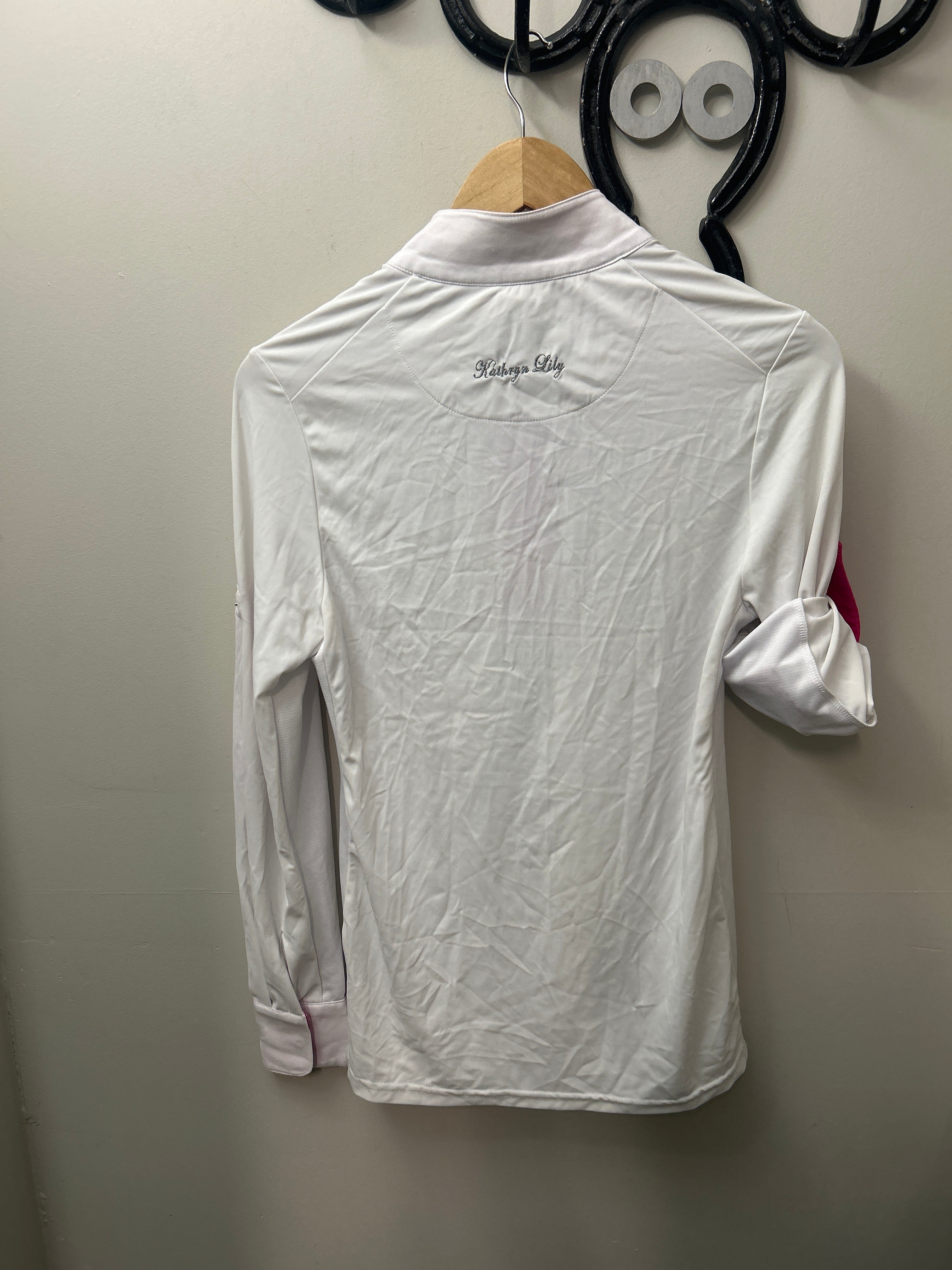 Kathryn Lilly Equestrian Show Shirt Medium-Show Shirts-Consignment-Evolution Equestrian Co.