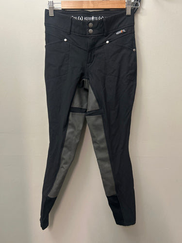 Kerrits Black Full Seat Breeches Small-Breeches-Consignment-Evolution Equestrian Co.