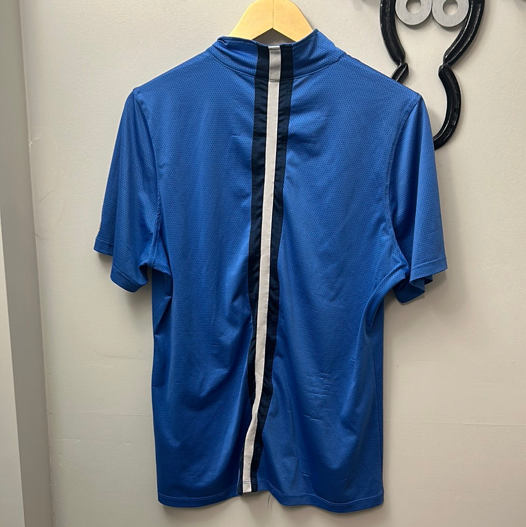 Kerrits Blue Short Sleeve Shirt Large-Riding Shirts-Consignment-Evolution Equestrian Co.