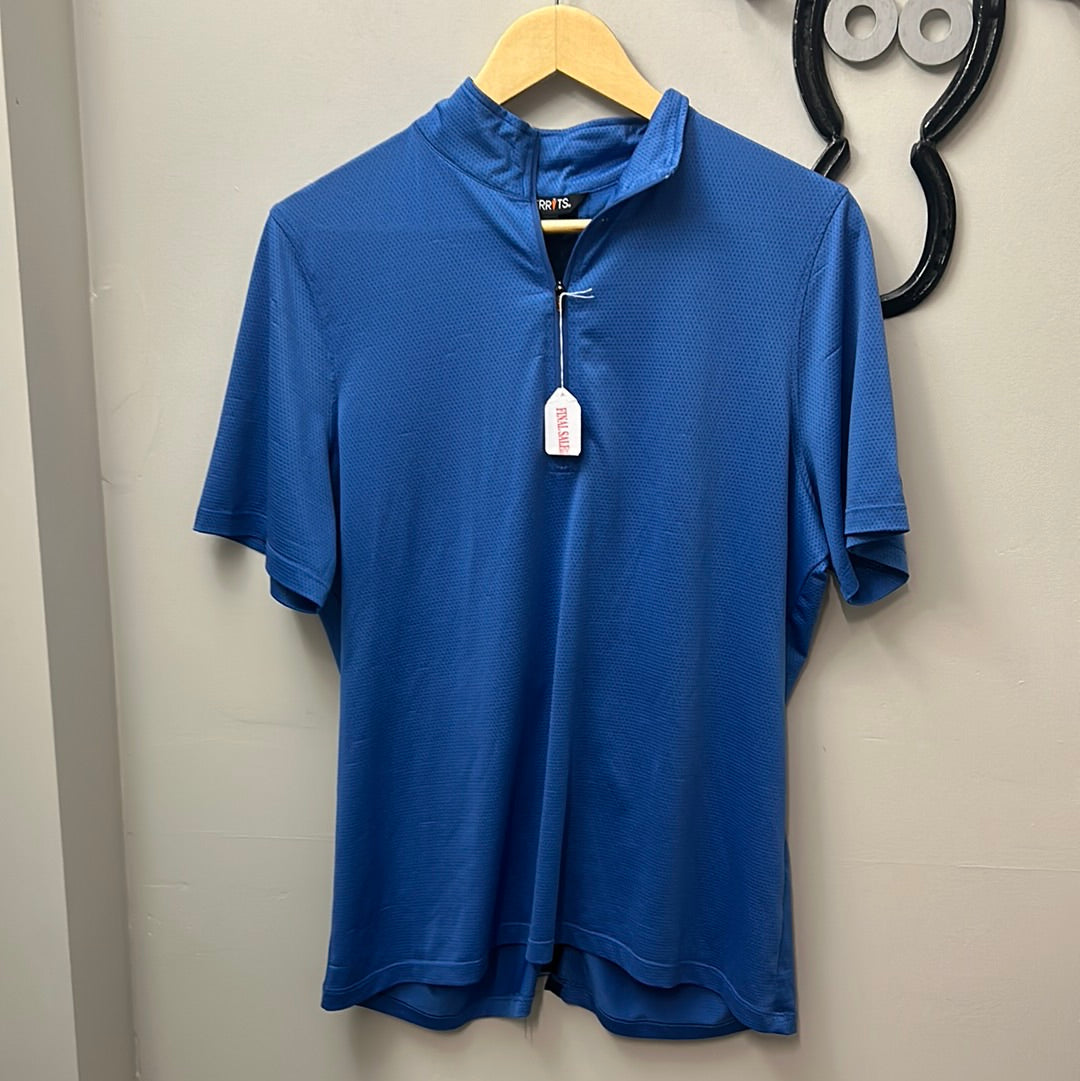 Kerrits Blue Short Sleeve Shirt Large-Riding Shirts-Consignment-Evolution Equestrian Co.