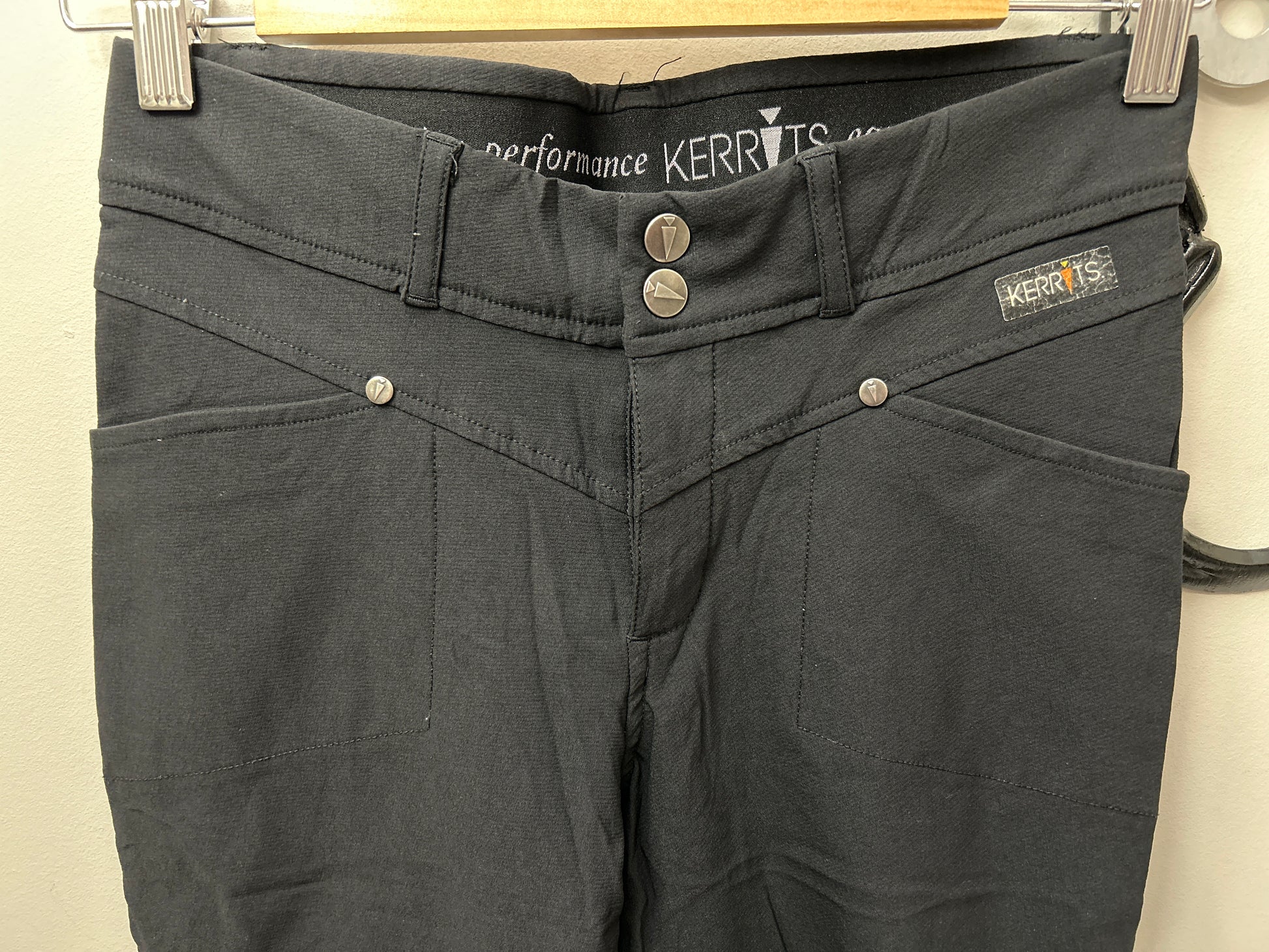 Kerrits Knee Patch Black Breeches Small-Breeches-Consignment-Evolution Equestrian Co.