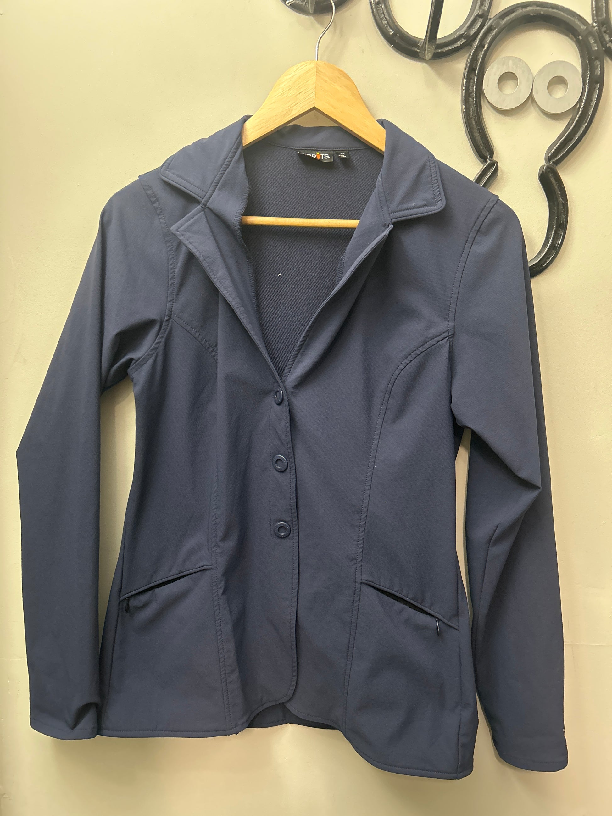 Kerrits Show Jacket Navy Medium-Show Jacket-Consignment-Evolution Equestrian Co.