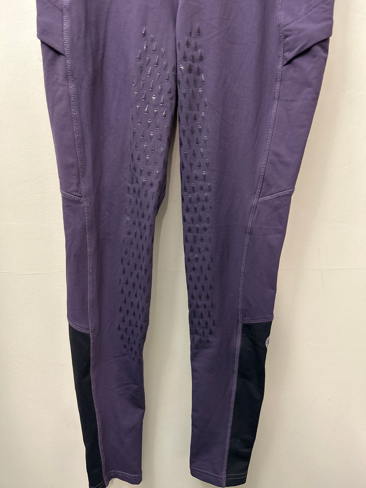 Kerrits Winter Full Seat Purple Riding Tights Small-Breeches-Consignment-Evolution Equestrian Co.
