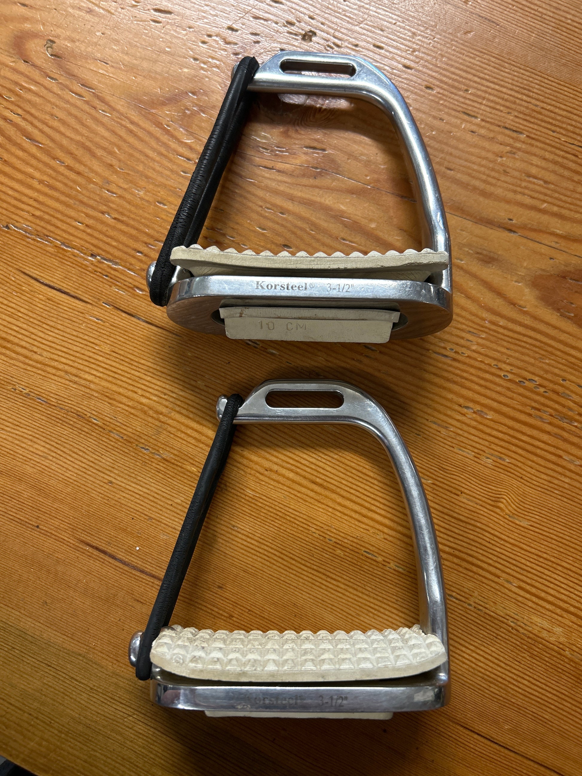 Kids 3.5" Peacock Stirrups-Stirrups-Consignment-Evolution Equestrian Co.