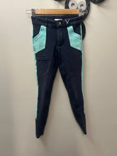 Load image into Gallery viewer, Kids Breeches Navy and Teal 8-Breeches-Consignment-Evolution Equestrian Co.
