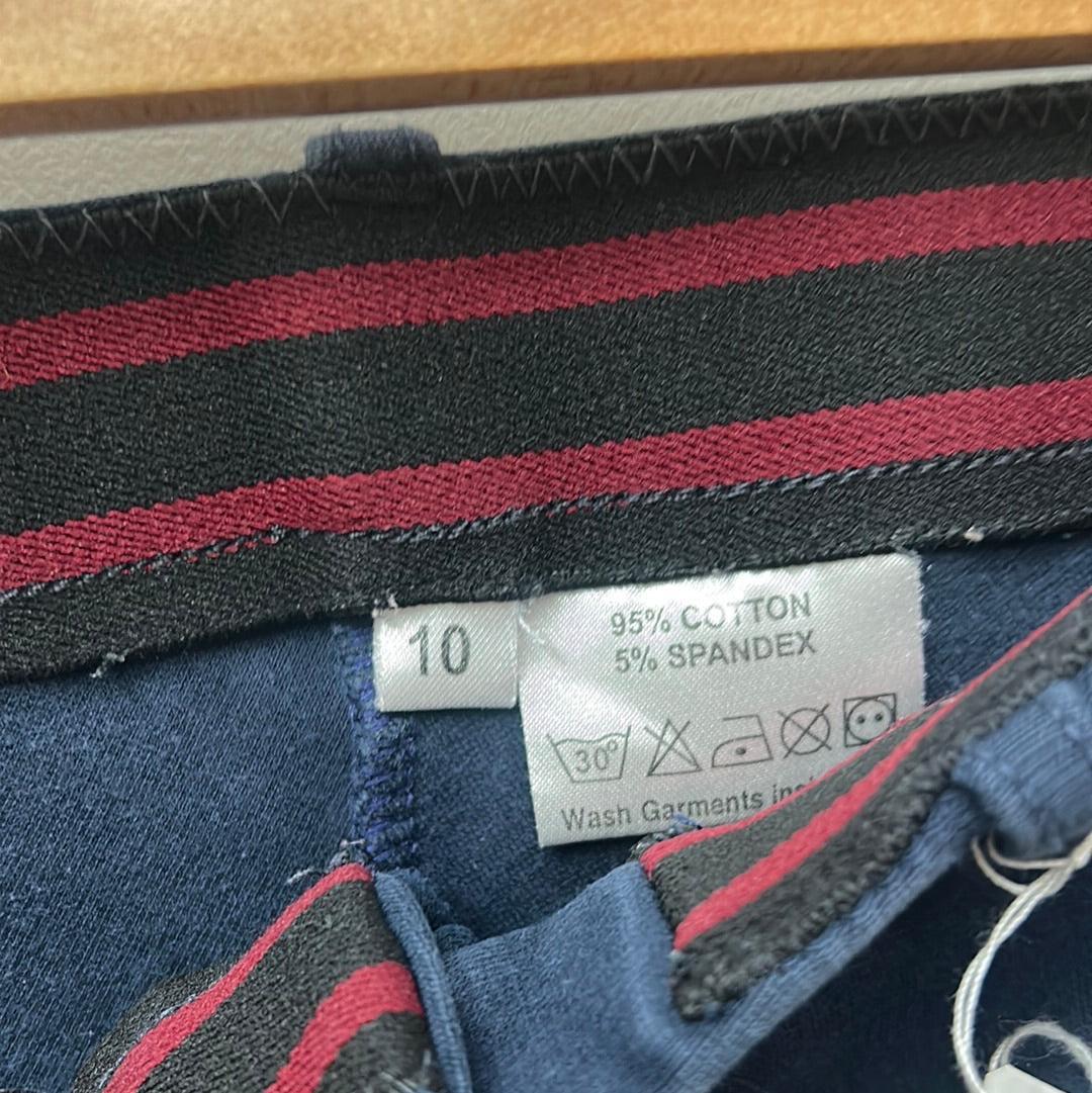 Kids Navy Knee Patch Breeches 10-Riding Clothes-Consignment-Evolution Equestrian Co.
