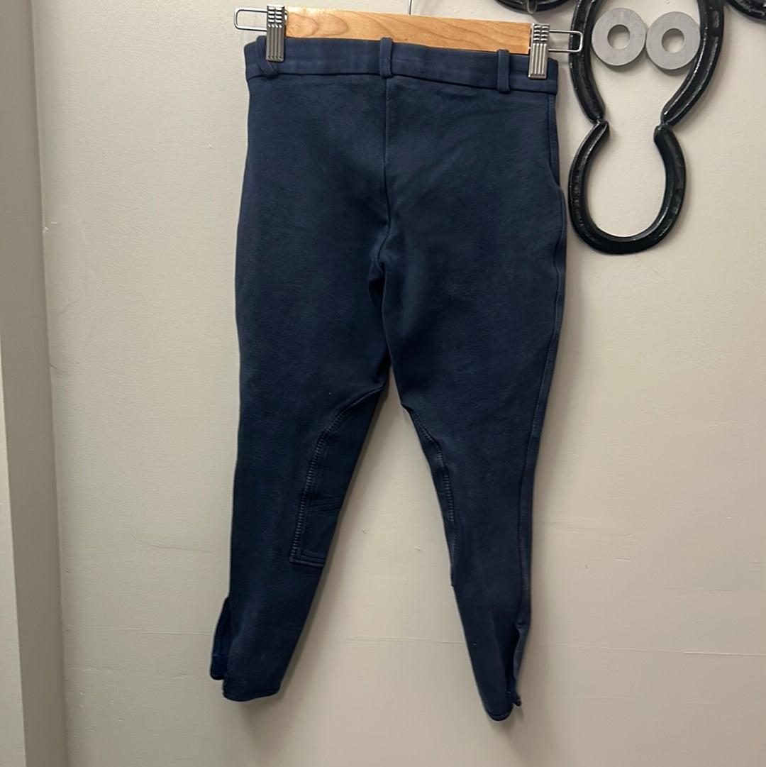 Kids Navy Knee Patch Breeches 10-Riding Clothes-Consignment-Evolution Equestrian Co.