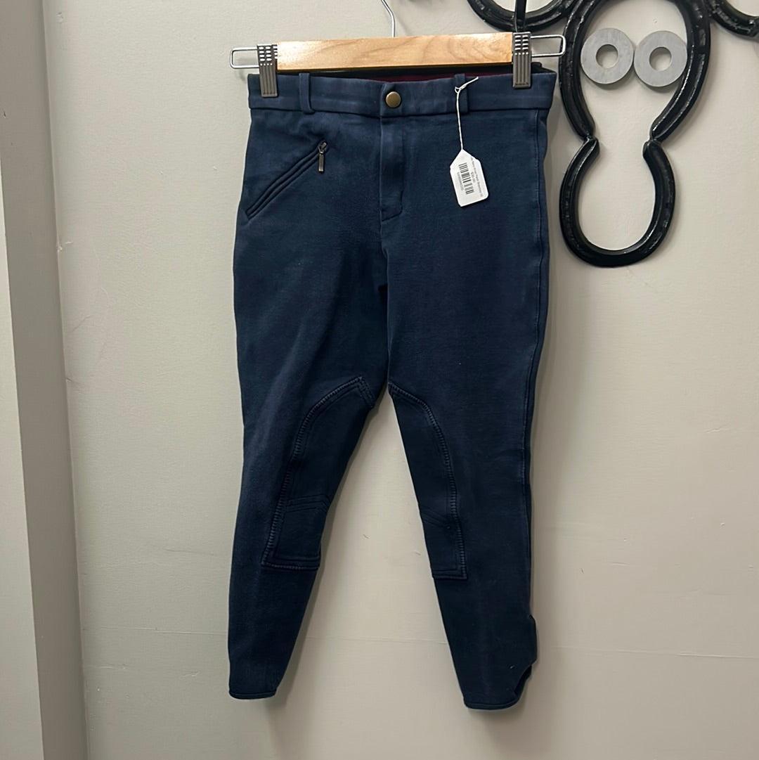 Kids Navy Knee Patch Breeches 10-Riding Clothes-Consignment-Evolution Equestrian Co.